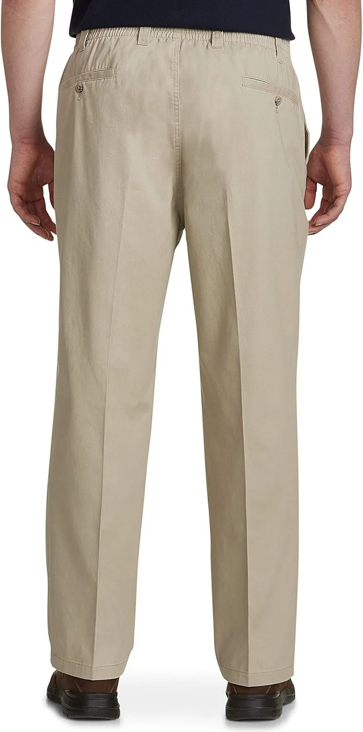 Harbor Bay by DXL Men's Big and Tall Elastic-Waist Pants