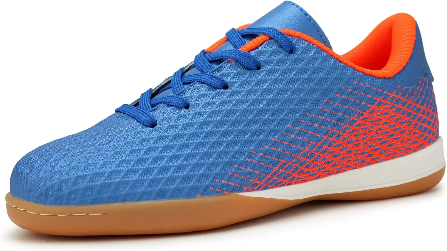 Hawkwell Unisex-Child Athletic Lace Up Boys Girls Indoor Trainer Soccer Shoe (Toddler/Little Kid/Big Kid)