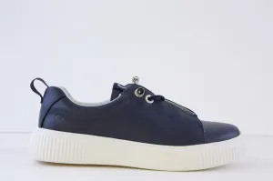 HEAVENLY FEET - PETAL ELASTIC LACE FASHION SHOE - NAVY