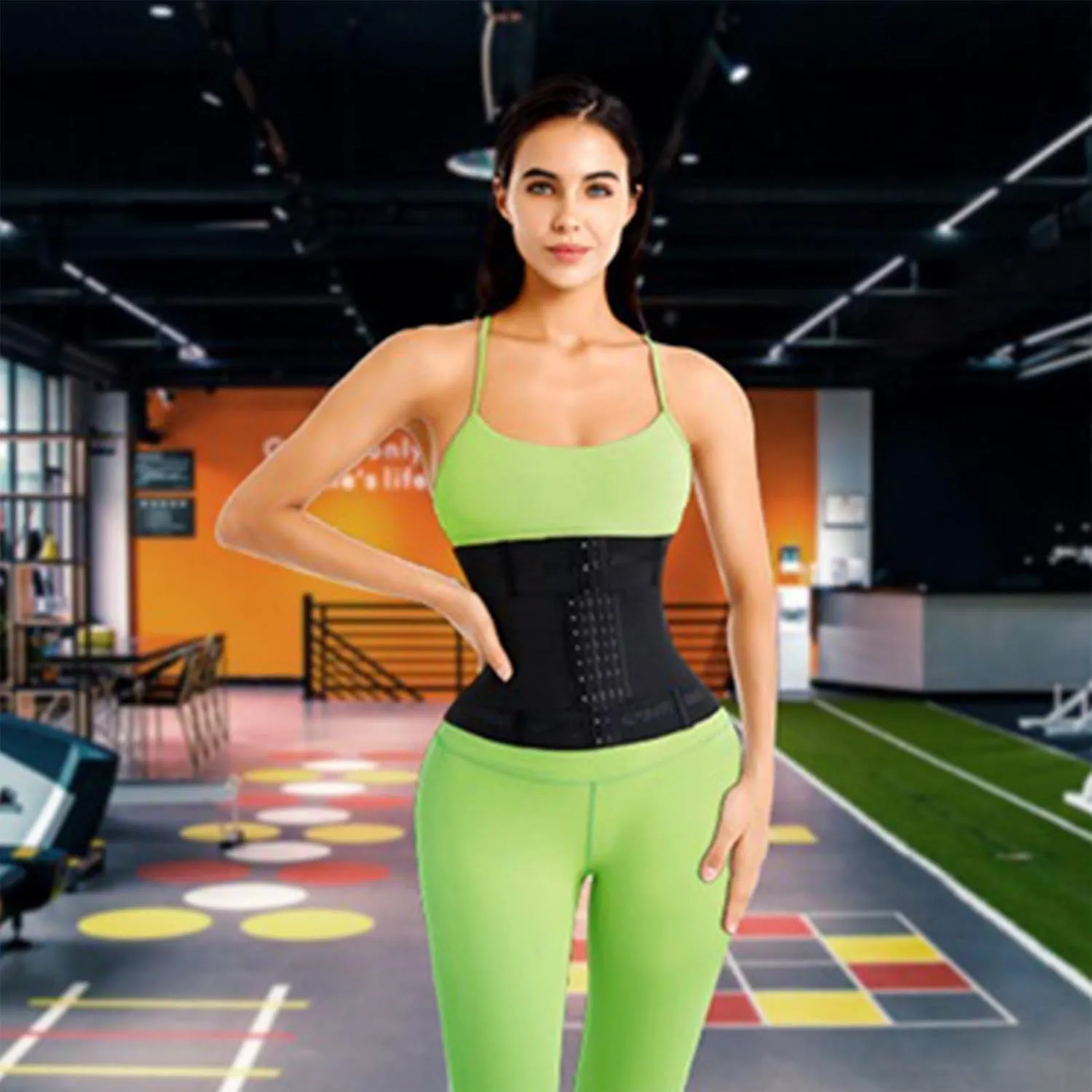 HGps8w Women's Waist Trainer Belt Shapewear Waist Trimmer Ab Belt Tummy Control Body Shaper for Men Fitness Exercise