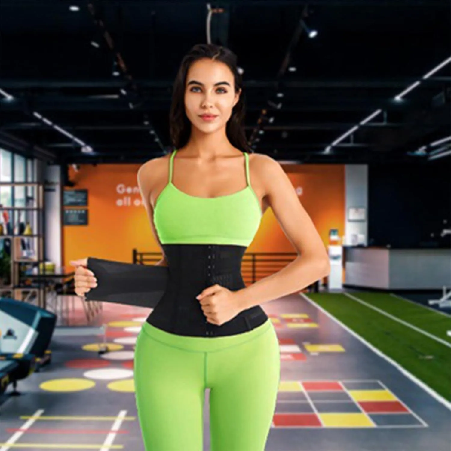 HGps8w Women's Waist Trainer Belt Shapewear Waist Trimmer Ab Belt Tummy Control Body Shaper for Men Fitness Exercise