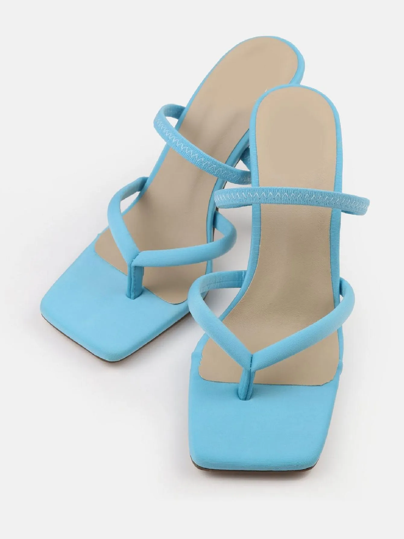 High Heel Toe Post Mule Sandals 4.0 "