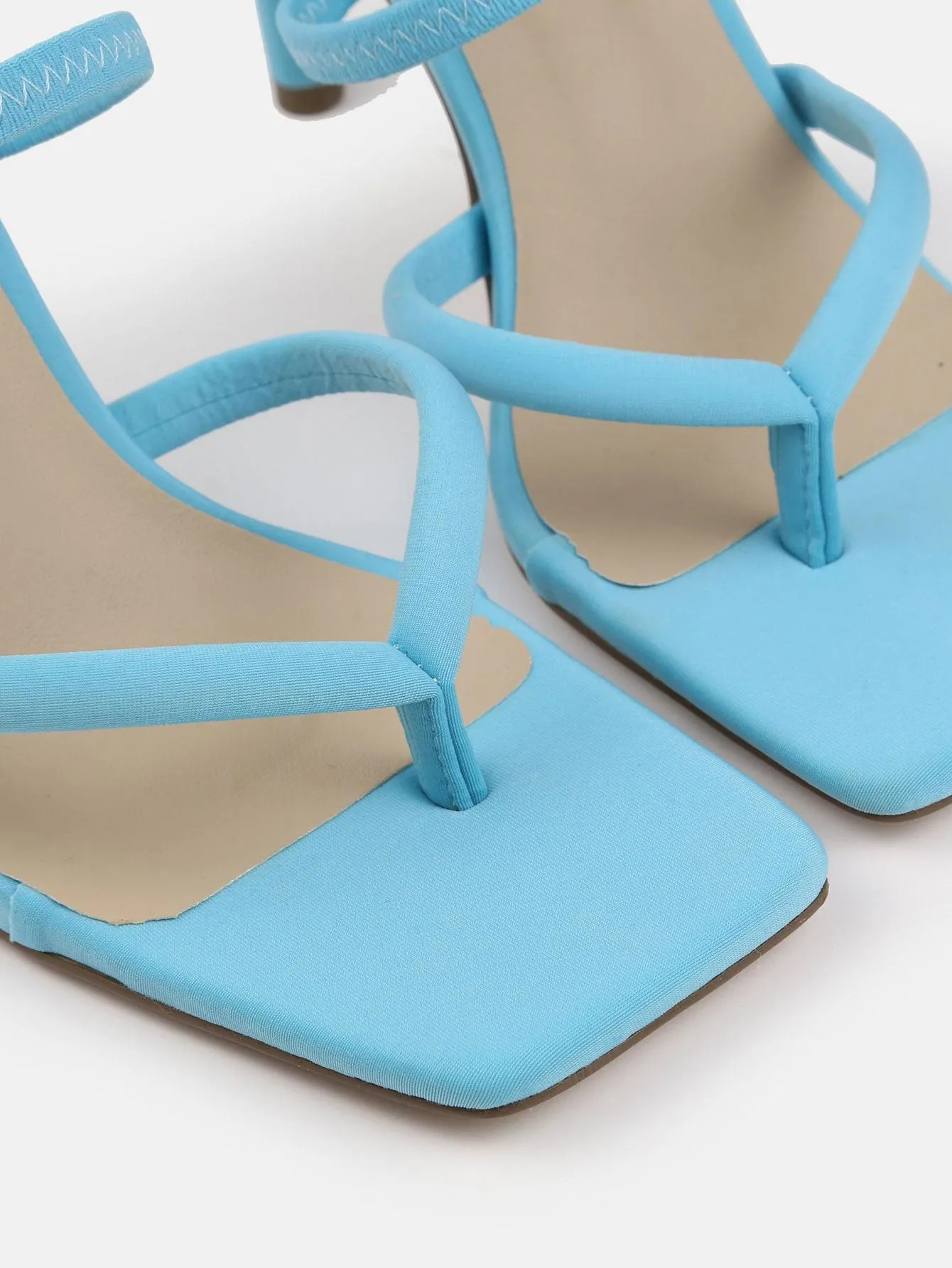 High Heel Toe Post Mule Sandals 4.0 "