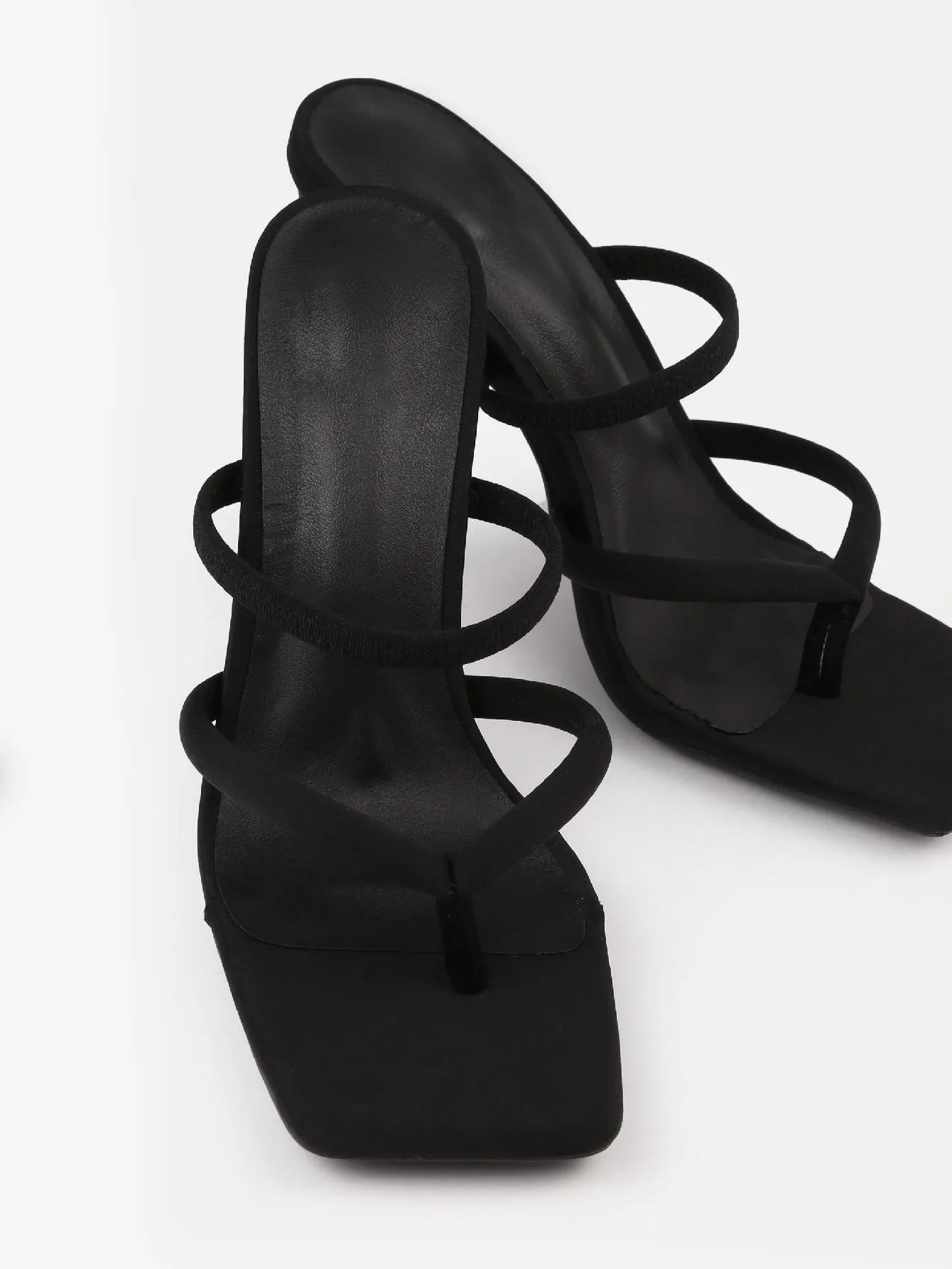 High Heel Toe Post Mule Sandals 4.0 "