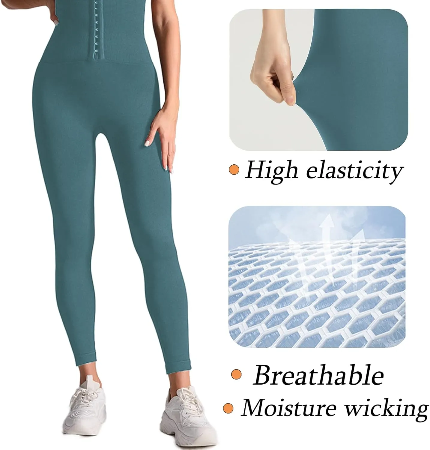 High Waisted Corset Leggings for Women with Magic Waist Shaper Waist Trainer Yoga Pants Tummy Control