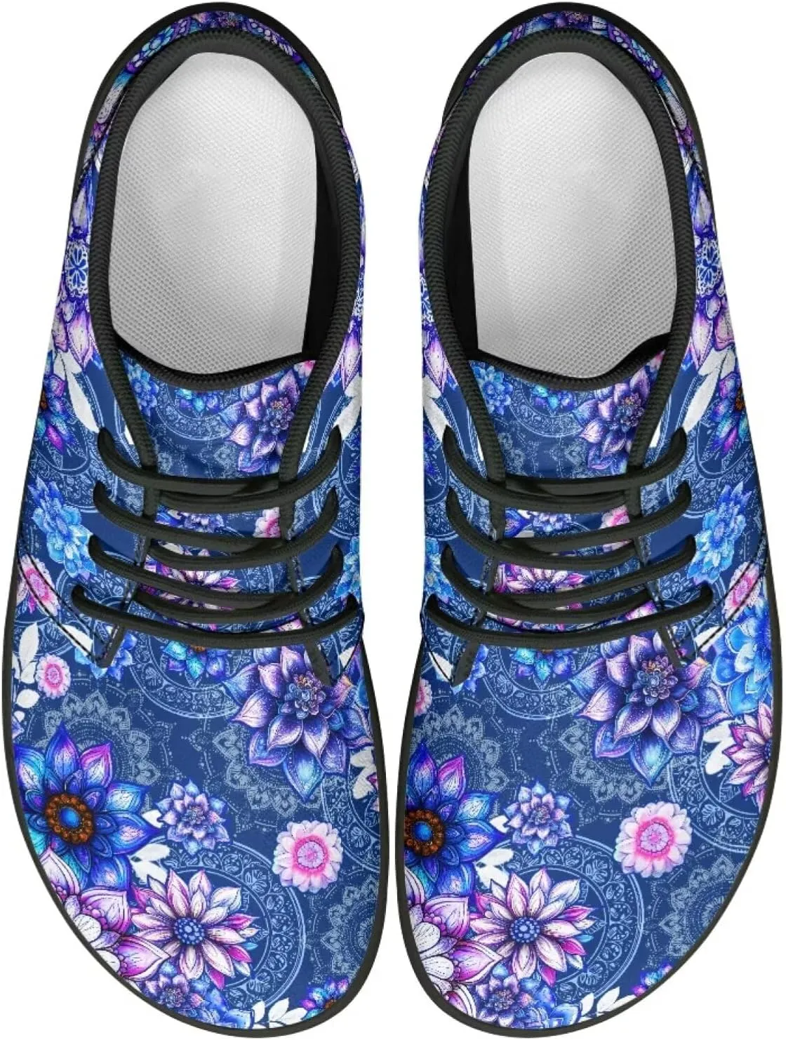 Hike Barefoot Shoes Floral Athletic Sneakers Wide Toe Box Boots Comfortable Women's Slip On Walking Shoe Running Trainer Minimalist Sneaker