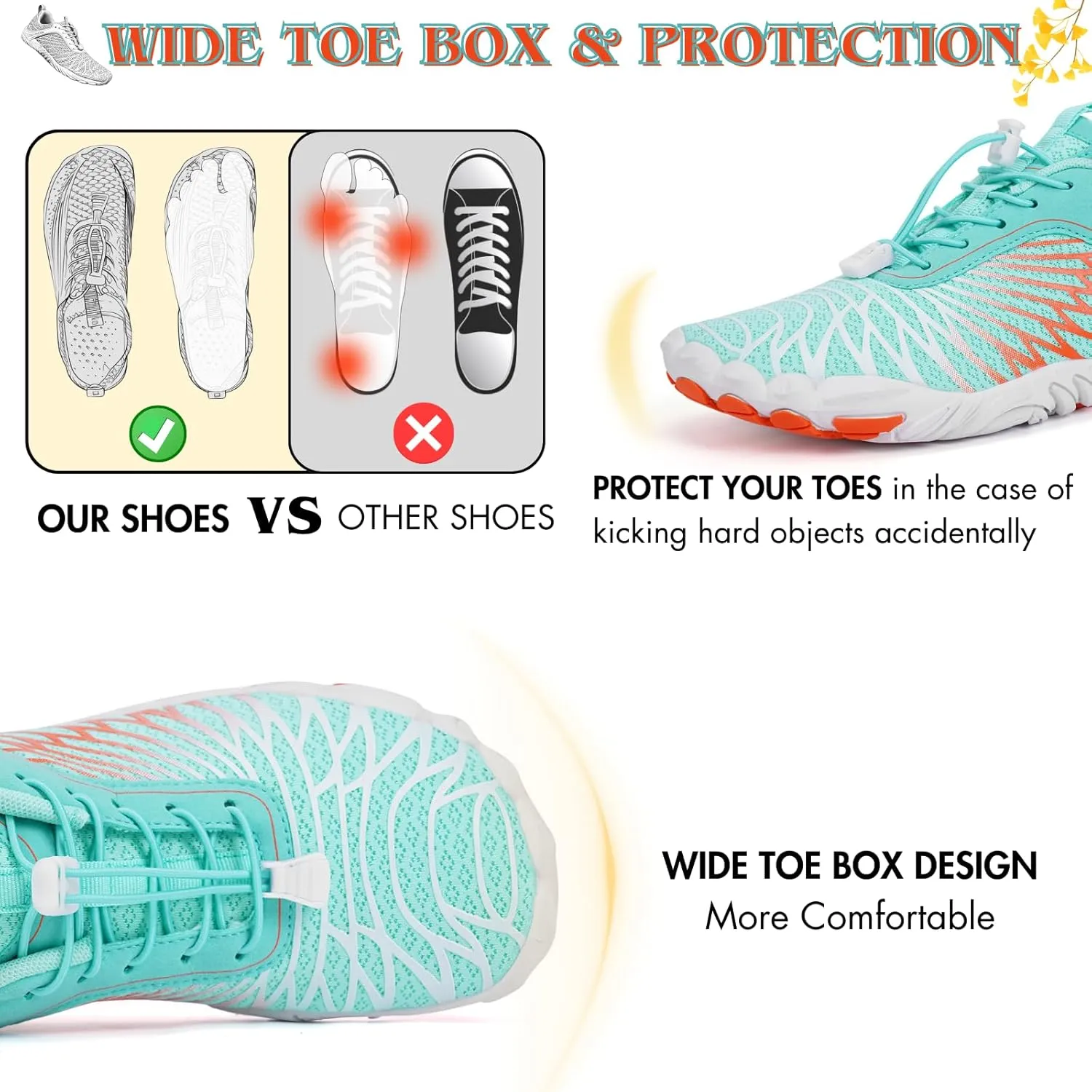 Hike Barefoot Shoes Women Men Minimalist Wide Toe Box Footwear Zero Drop Athletic Cross-Trainer Fashion Sneakers