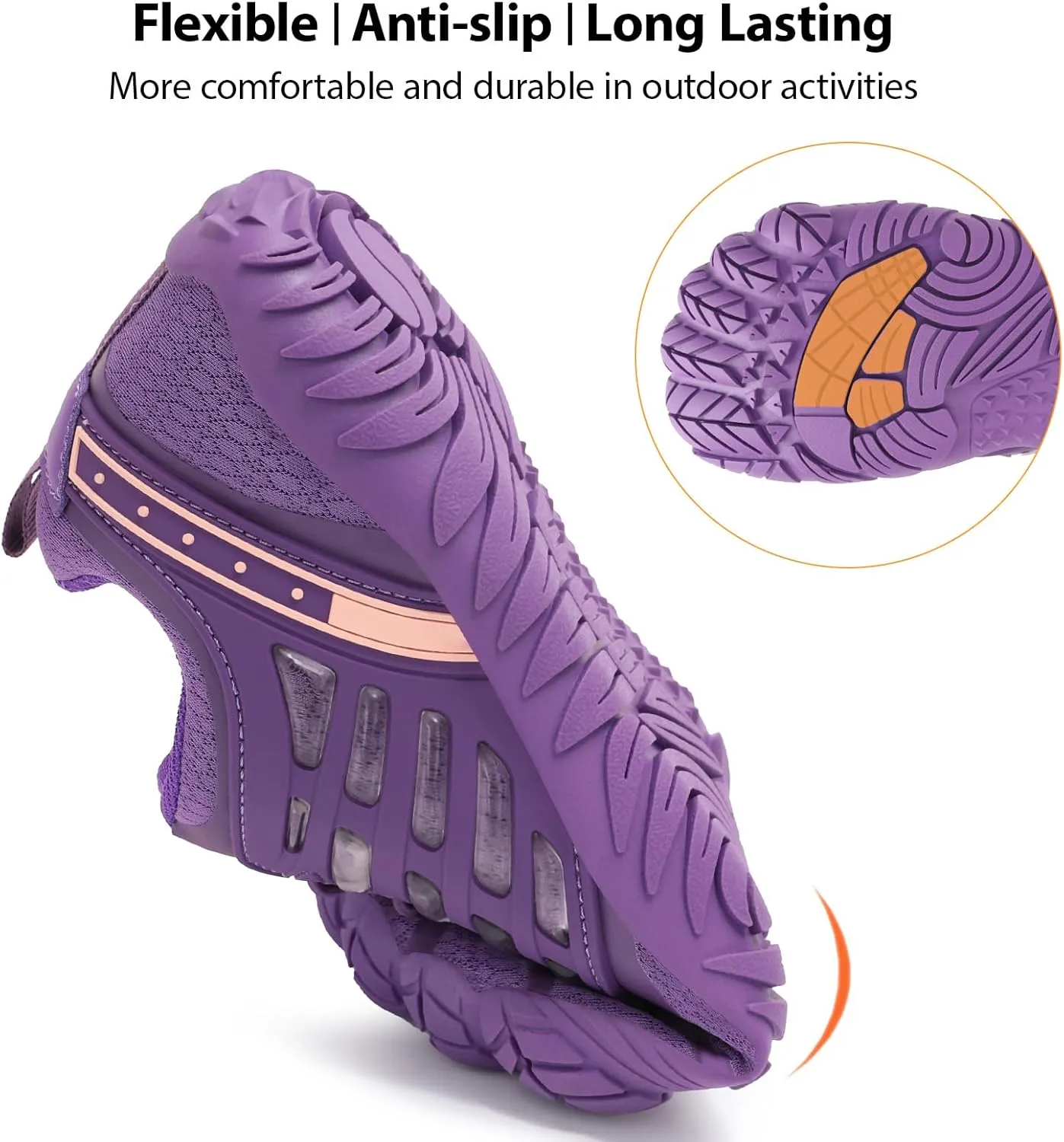 Hike Barefoot Shoes Women Wide Toe Box Zero Drop Minimalist Shoes for Workout Cross-Trainer Walking Hiking Water Grounded Footwear