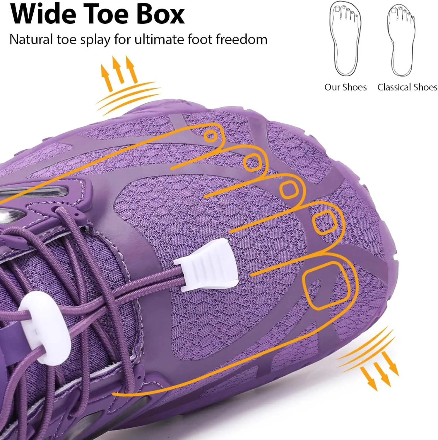 Hike Barefoot Shoes Women Wide Toe Box Zero Drop Minimalist Shoes for Workout Cross-Trainer Walking Hiking Water Grounded Footwear