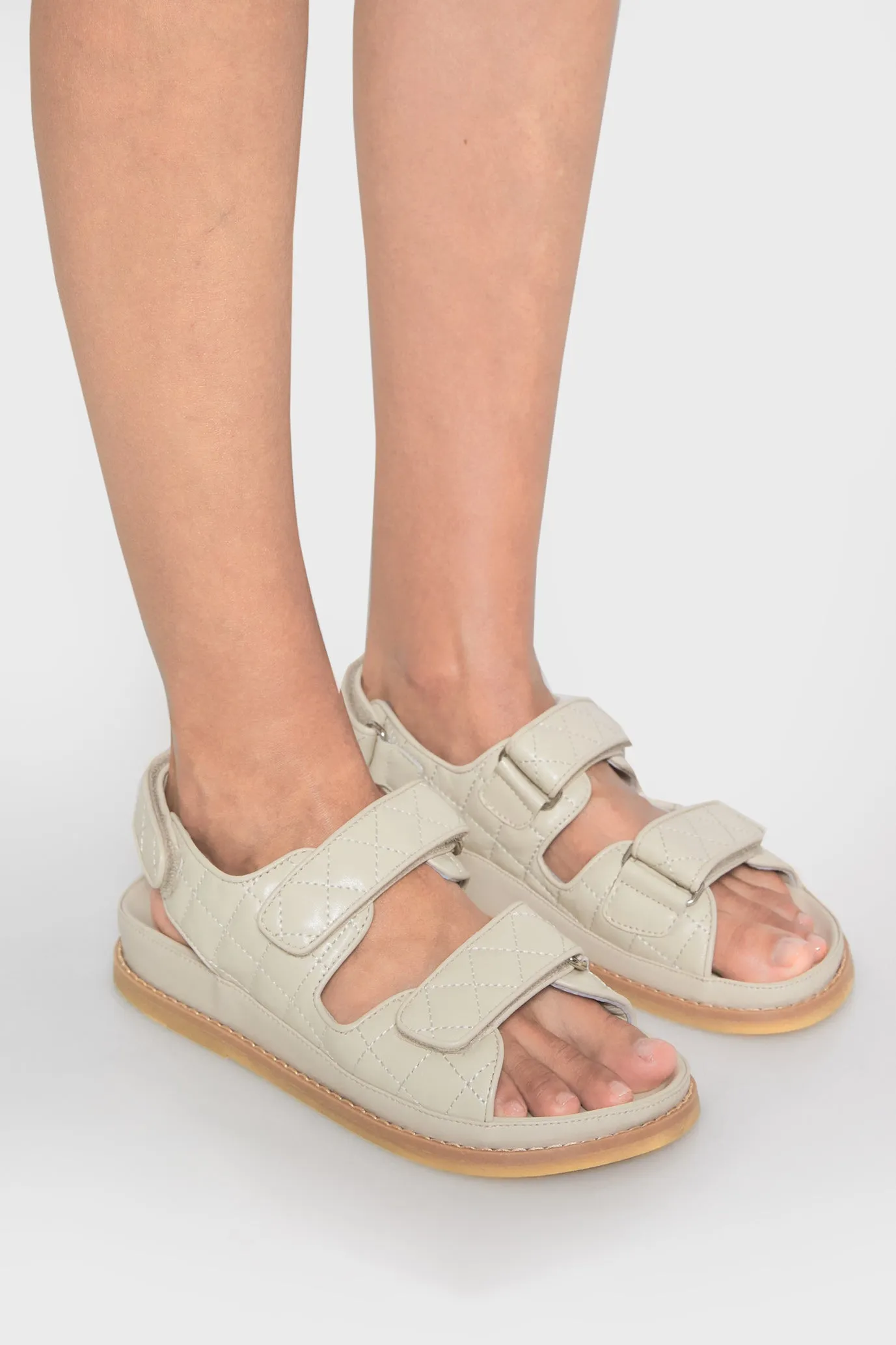 Hiranni Nappa Flat Sandals