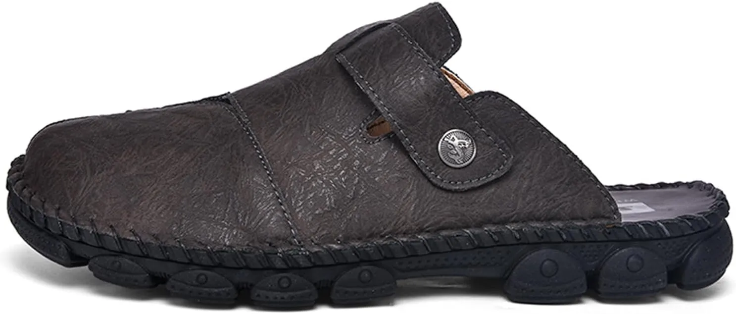 Honeystore Men's Non-Slip Flat Slide Sandals Slip-on Beach Shoes