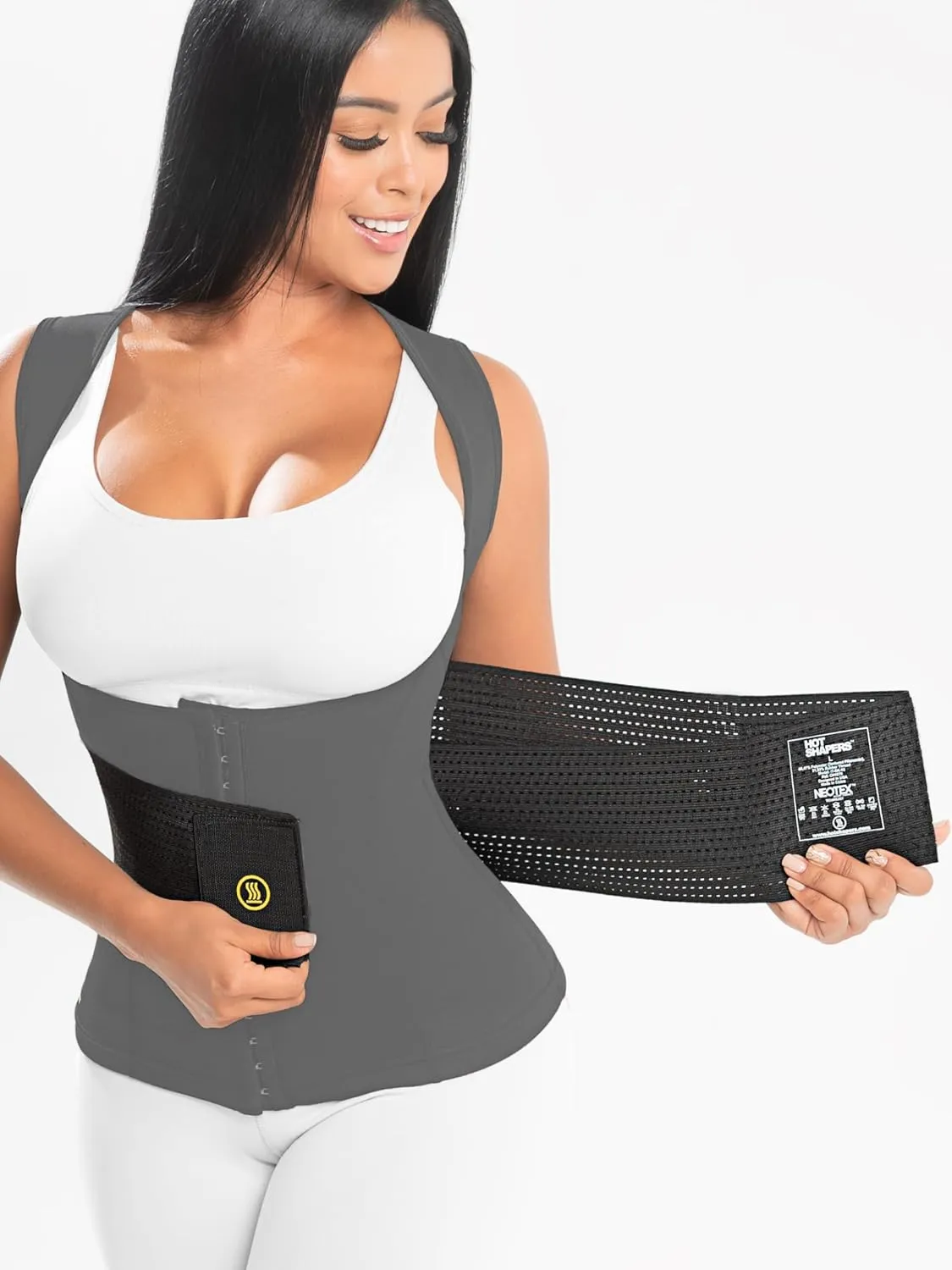 HOT SHAPERS Waist Trainer – Compression Waistband for Midsection Sculpting, Waist Slimming, Thermal Boost & Tummy Control