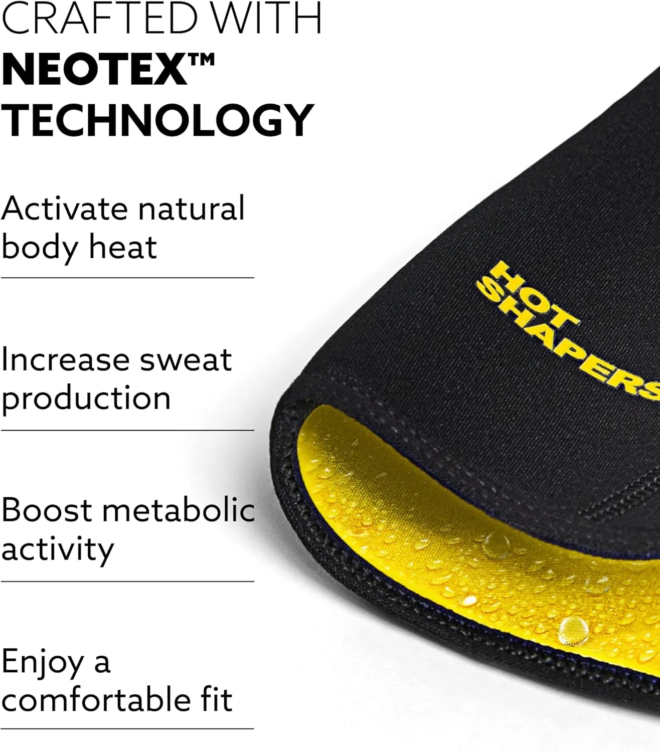 HOT SHAPERS Waist Trainer – Compression Waistband for Midsection Sculpting, Waist Slimming, Thermal Boost & Tummy Control