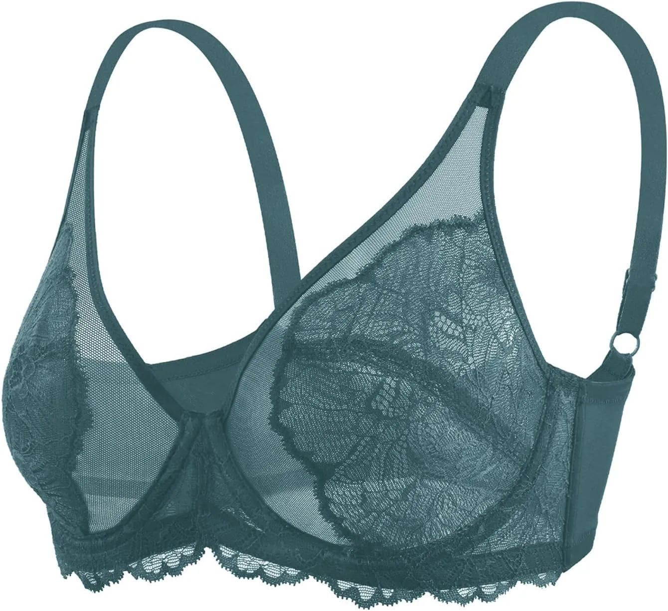 HSIA Minimizer Bras for Women, Full Coverage Lace Bra for Heavy Breasts Unlined Bras with Underwire