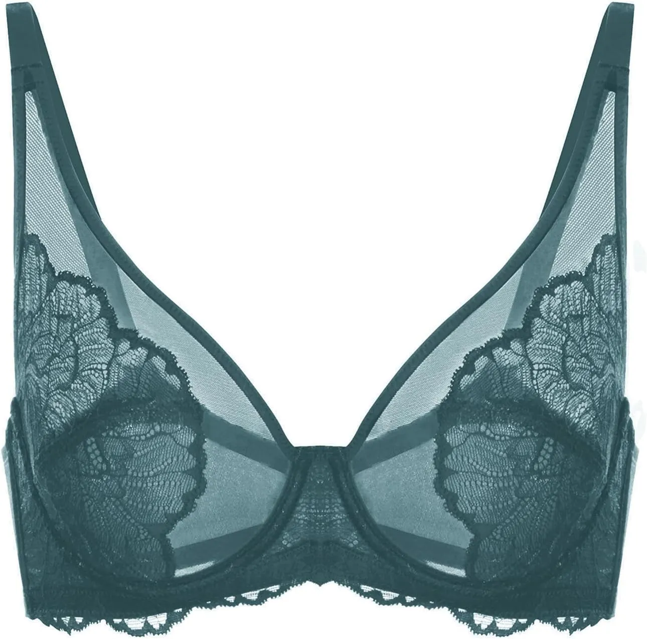 HSIA Minimizer Bras for Women, Full Coverage Lace Bra for Heavy Breasts Unlined Bras with Underwire