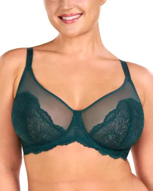 HSIA Minimizer Bras for Women, Full Coverage Lace Bra for Heavy Breasts Unlined Bras with Underwire