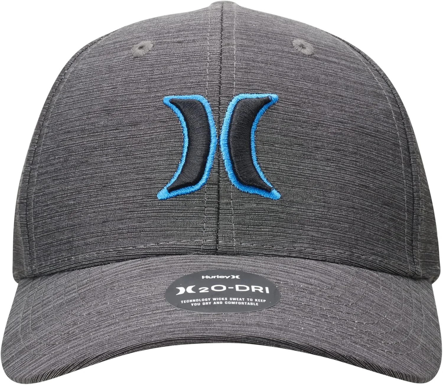 Hurley Men's Hat - H2O-DRI Max Icon Curved Brim Stretch Fitted Cap