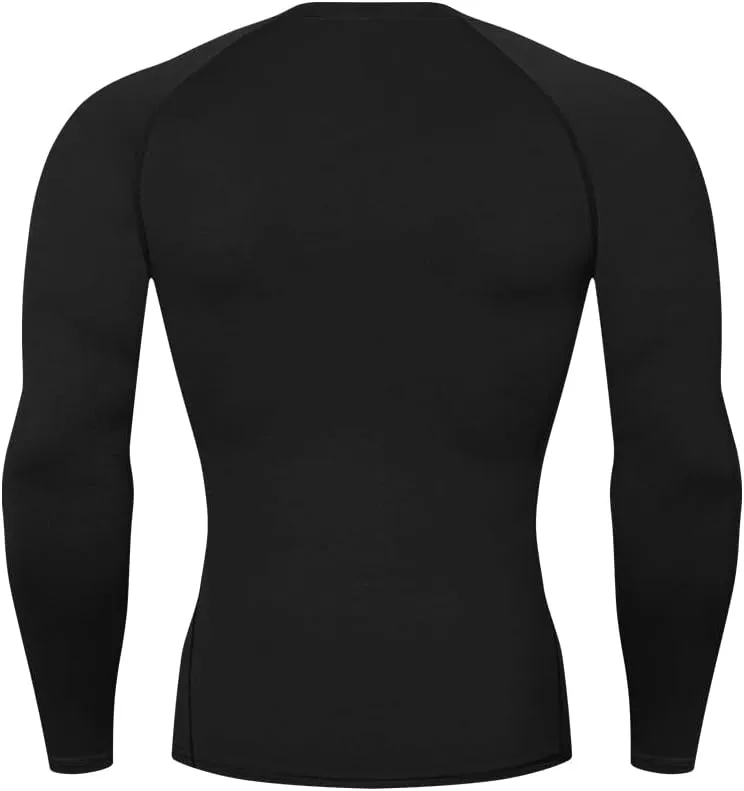 HYCOPROT Compression Shirts for Men Athletic Long Sleeve Base Layer Workout Rash Guard Shirt