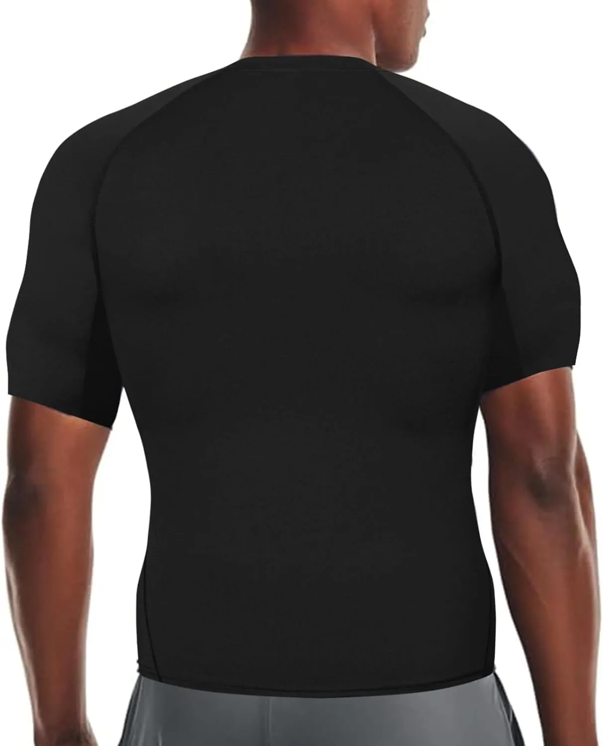 HYCOPROT Men's Compression Shirts Short Sleeve Athletic Workout T-Shirt Cool Dry Sports Baselayer Running Undershirts Tops