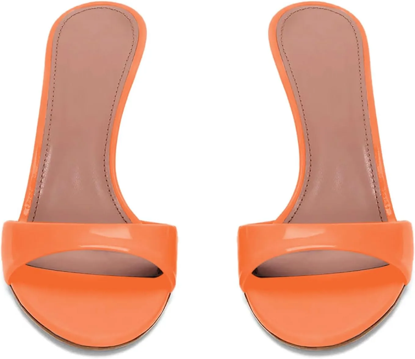iadore Mule Heels For Women,3 Inch Women Heeled Sandals Round Toe Stilettos Slides Dress Shoes For Party Evening Size 5-12 US