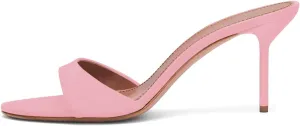 iadore Mule Heels For Women,3 Inch Women Heeled Sandals Round Toe Stilettos Slides Dress Shoes For Party Evening Size 5-12 US