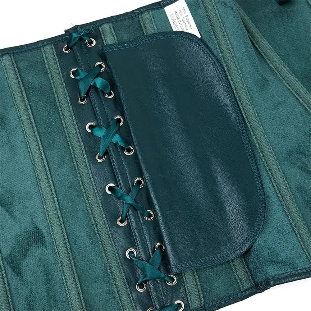 ICEGIA Women's Heavy Duty Corset Double Steel Boned Waist Trainer Corsets Underbust Body Shaper