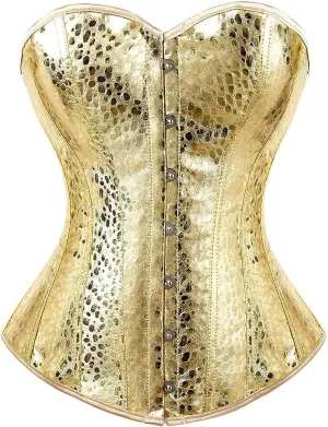 ICEGIA Women's Heavy Duty Corset Double Steel Boned Waist Trainer Corsets Underbust Body Shaper