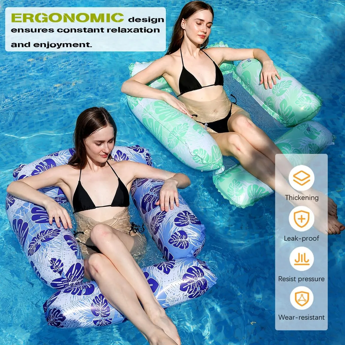 Inflatable Monstera Pool Float, Large-Size Water Playground for Kids and Adults.Floating Lounger for Pool, Beach, Jacuzzi, Swimming Pool, Outdoor
