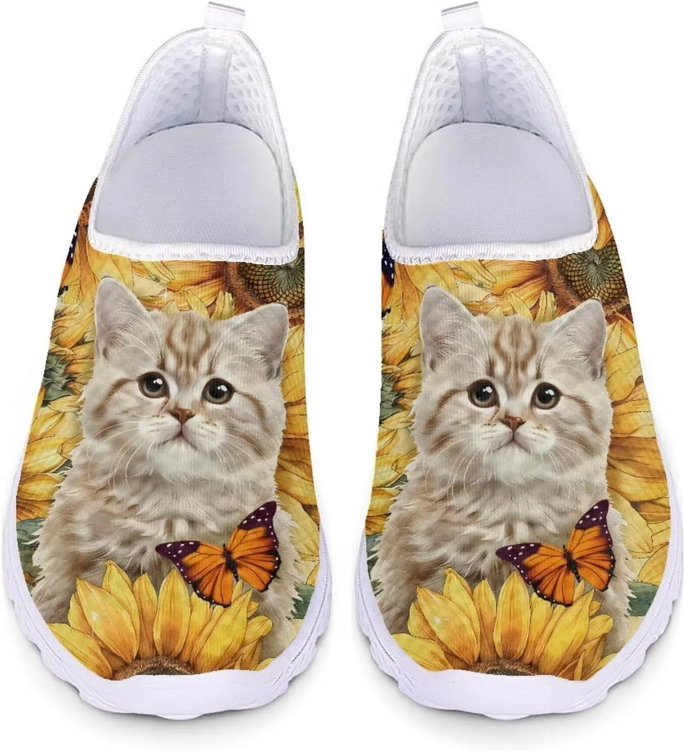 INSTANTARTS 3D Animal Women's Breathable Flat Running Water Shoes Beach Loafer