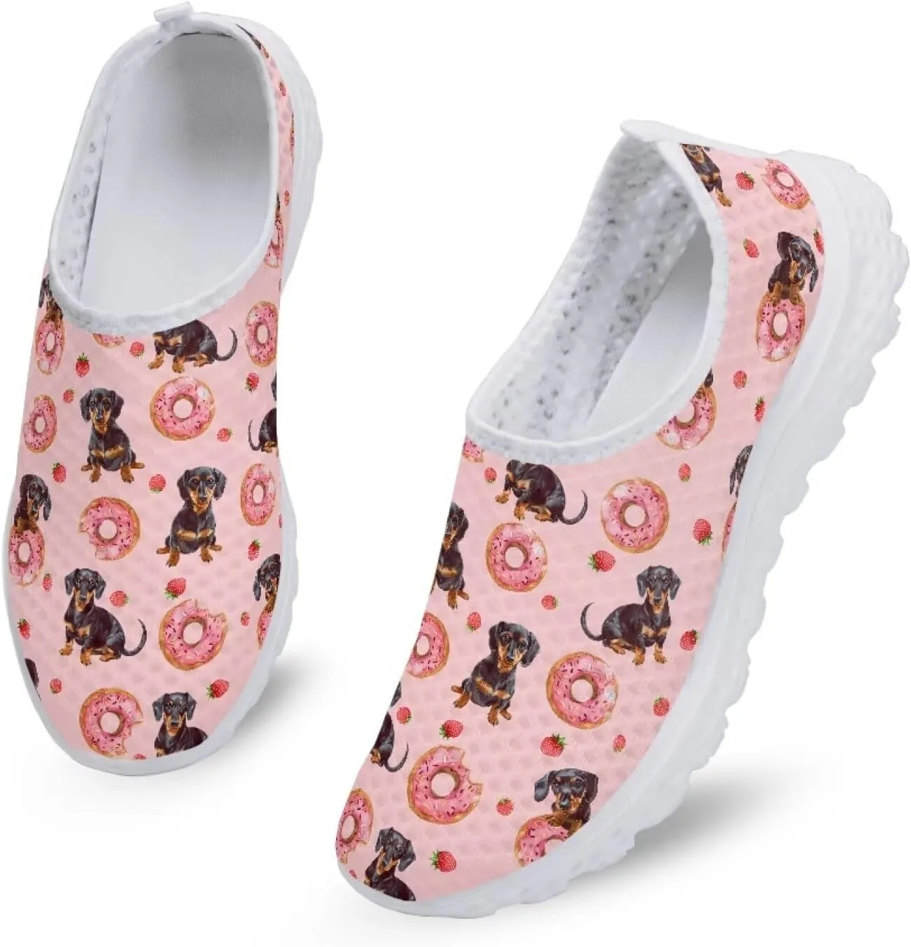 INSTANTARTS 3D Animal Women's Breathable Flat Running Water Shoes Beach Loafer