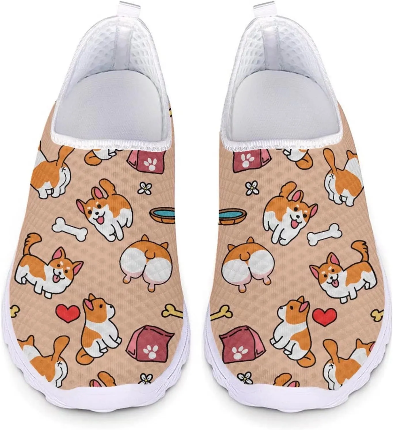 INSTANTARTS 3D Animal Women's Breathable Flat Running Water Shoes Beach Loafer