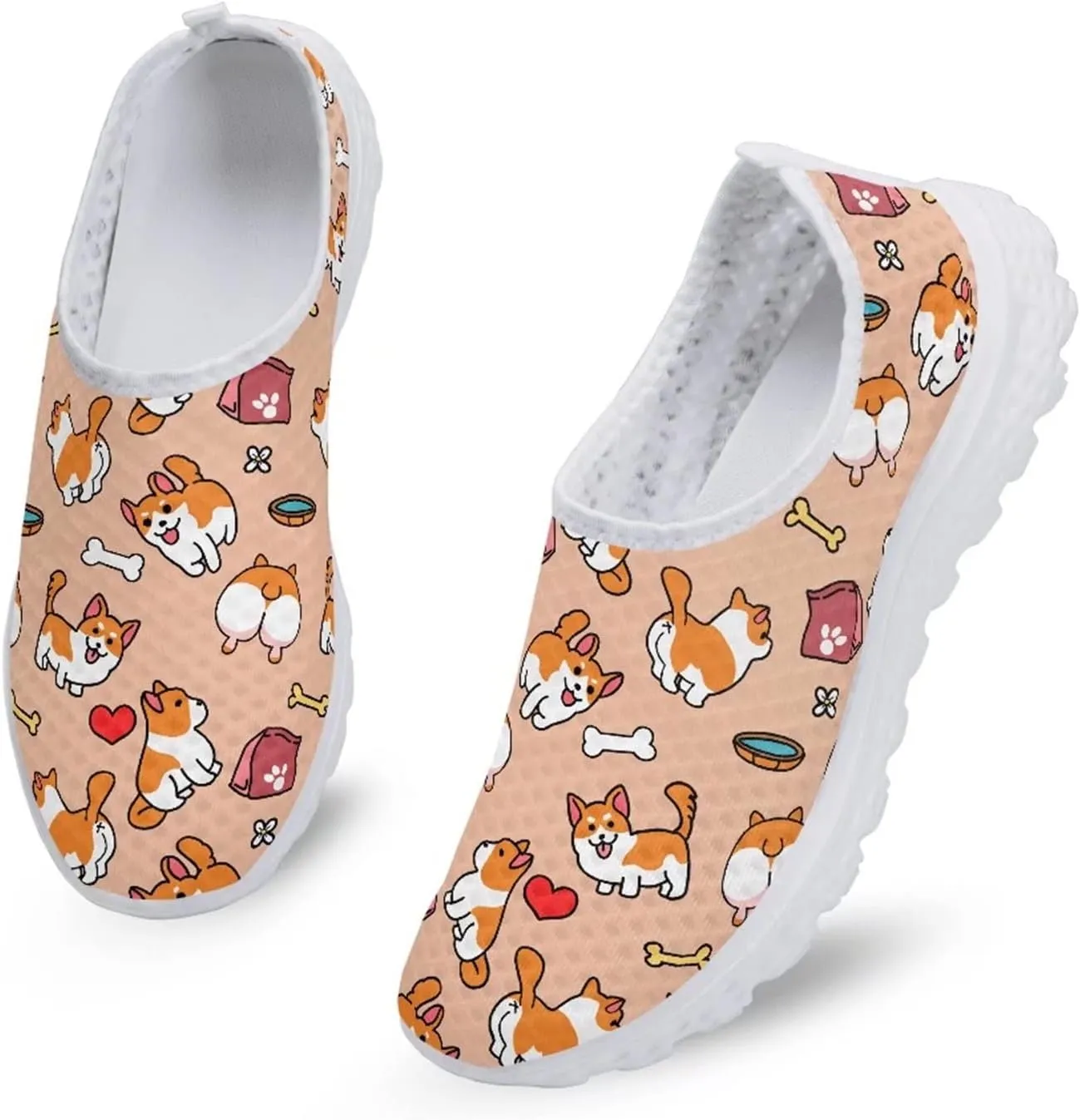 INSTANTARTS 3D Animal Women's Breathable Flat Running Water Shoes Beach Loafer