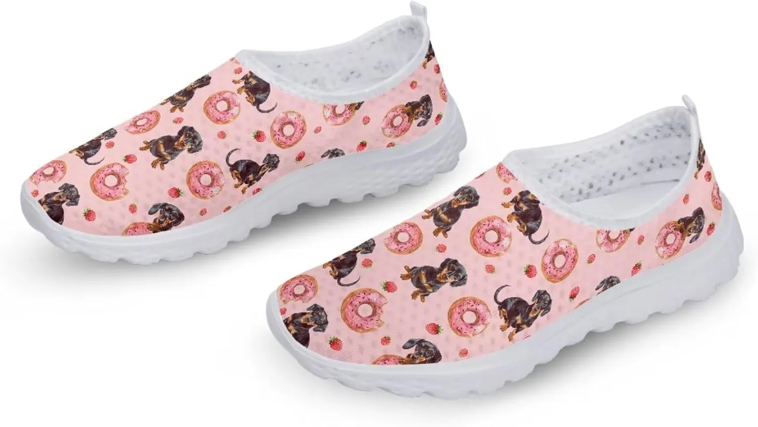 INSTANTARTS 3D Animal Women's Breathable Flat Running Water Shoes Beach Loafer