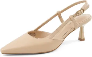 JENN ARDOR Women's Slingback Kitten Heel Closed Pointed Toe Dress Pumps Shoes for Women Comfortable Low Heeled Sandals Wedding Party Pumps