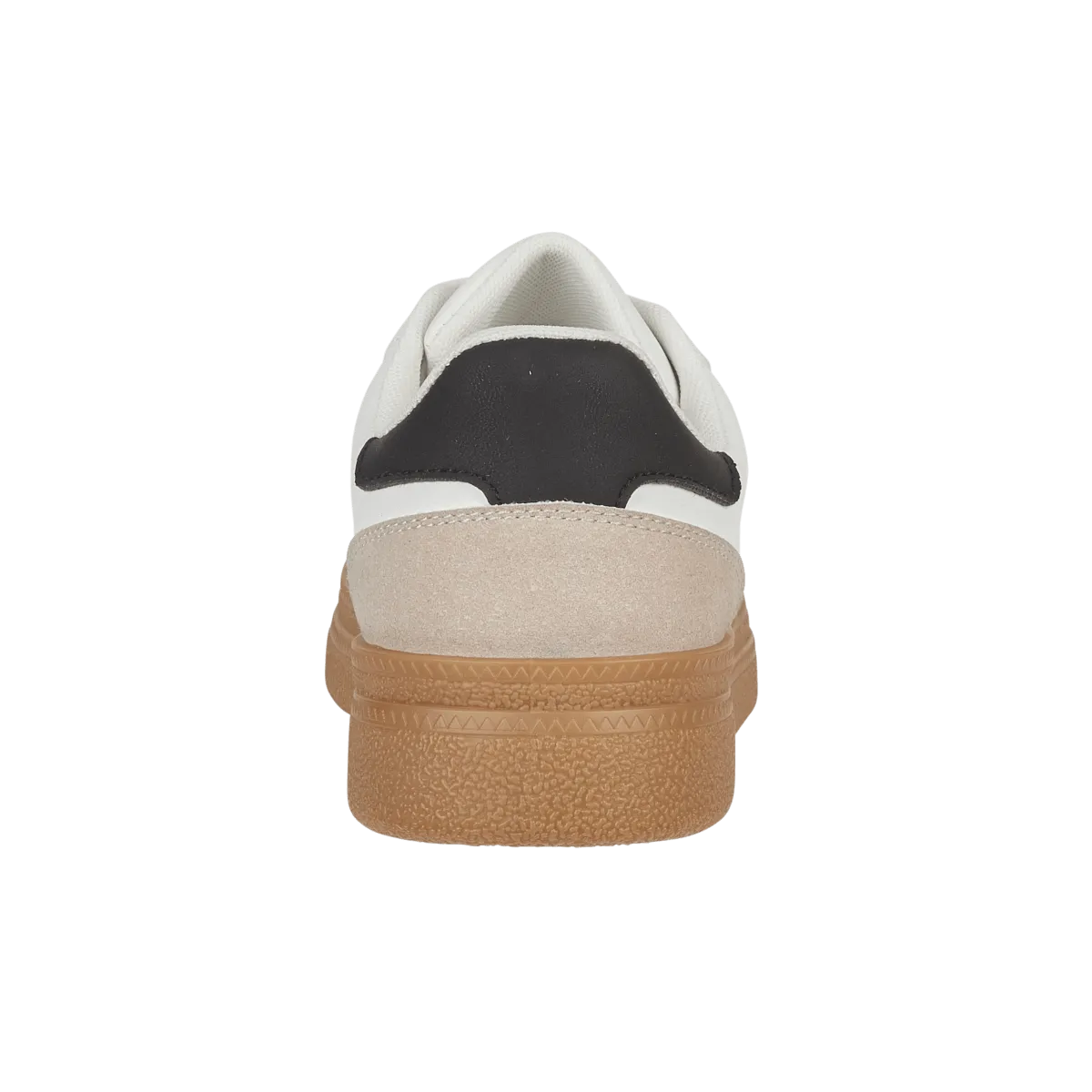 Jet Lace Up Ladies Fashion Trainer - White/Black