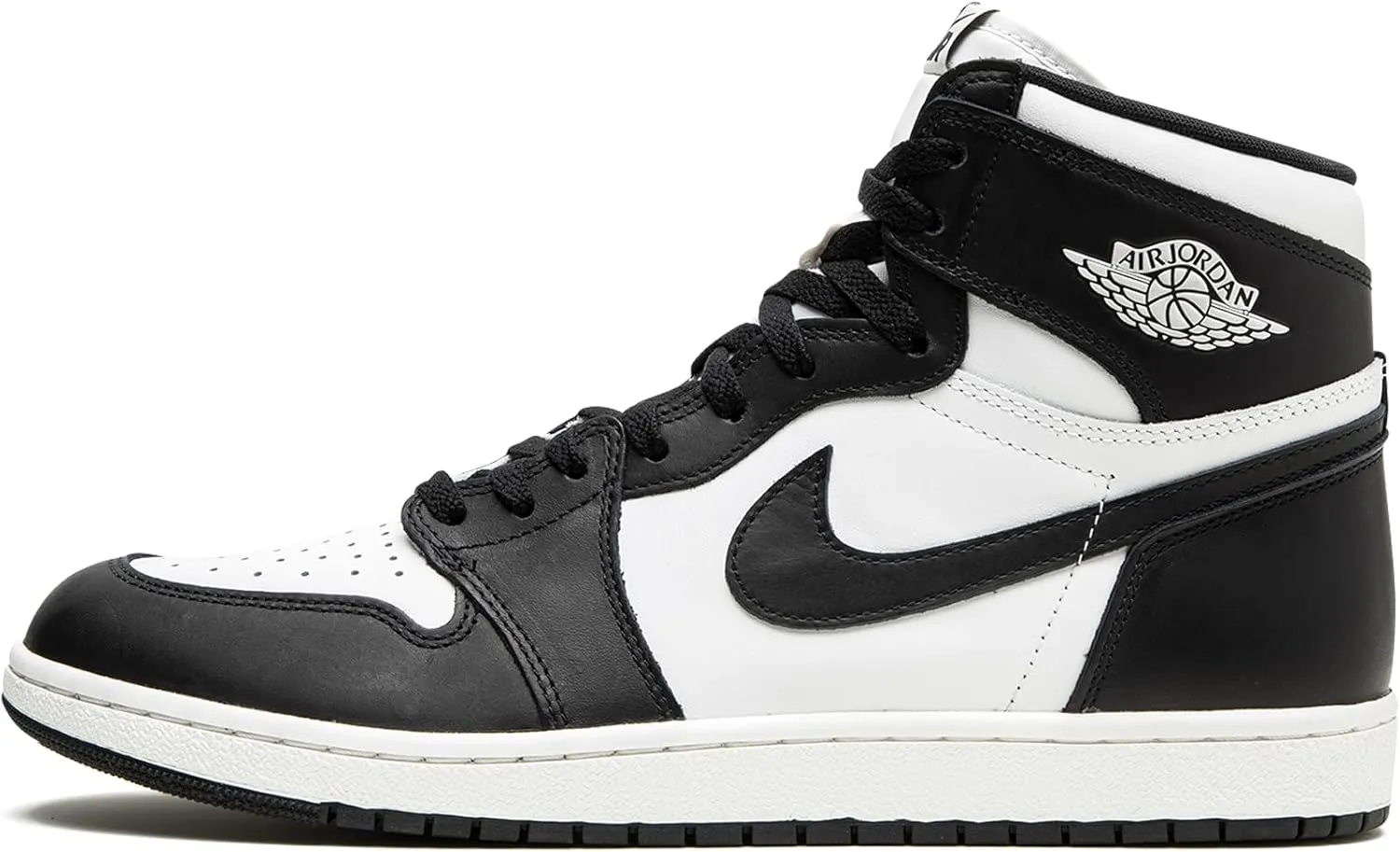 Jordan Men's Air Jordan 1 High Retro Sneaker, Black/White, Size 5