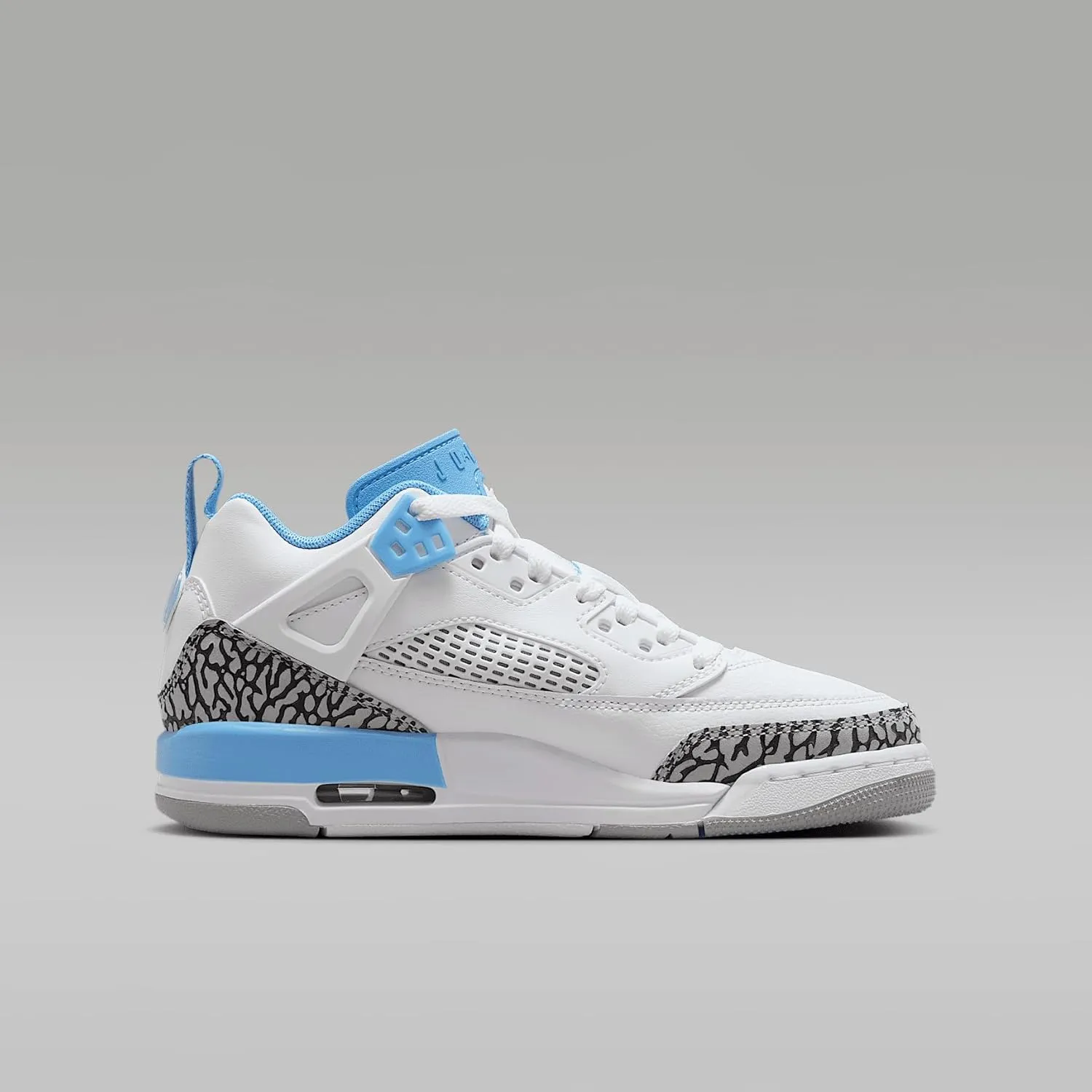 Jordan Spizike Low Big Kids' Shoes (FQ3950-141, White/Wolf Grey/Anthracite/University Blue)