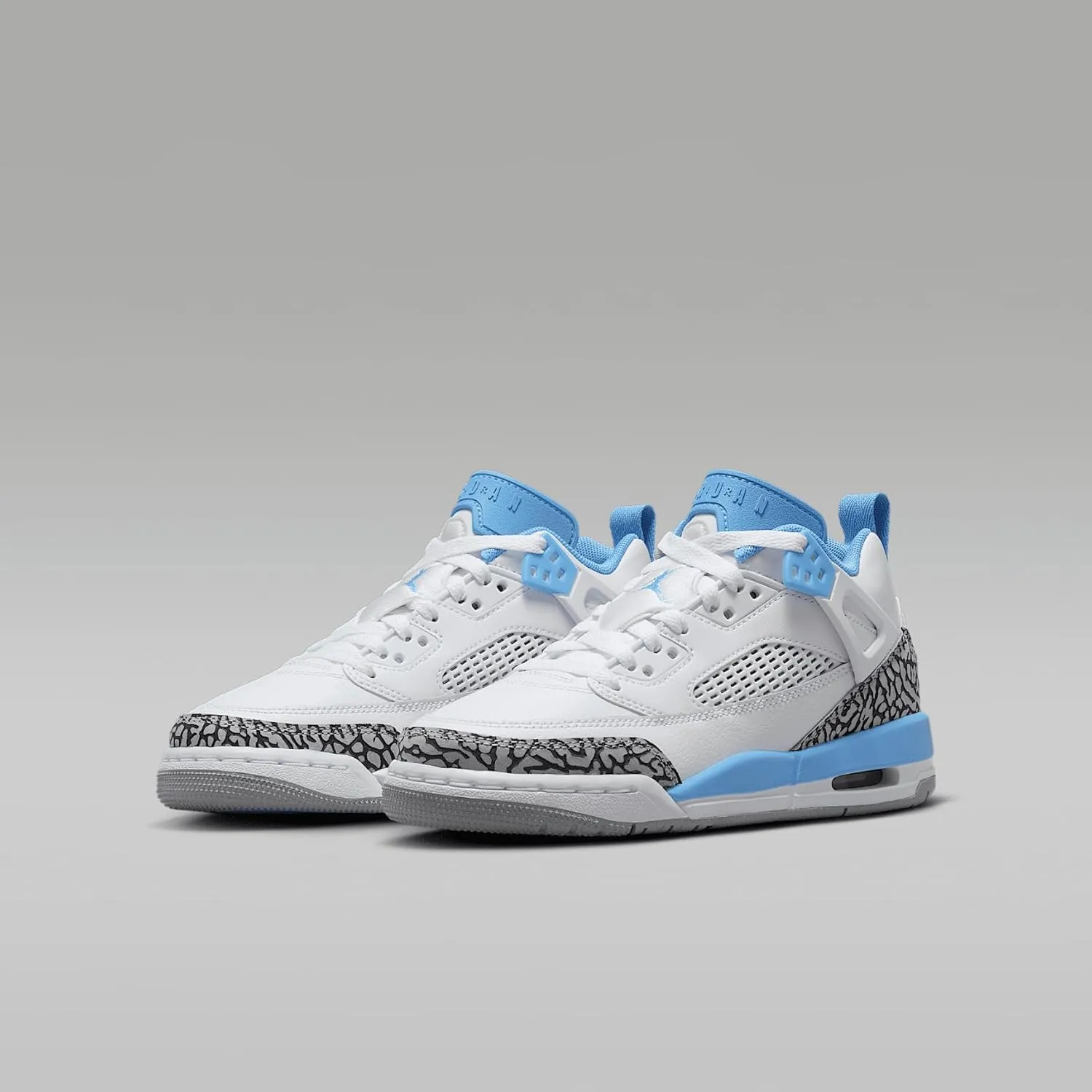 Jordan Spizike Low Big Kids' Shoes (FQ3950-141, White/Wolf Grey/Anthracite/University Blue)