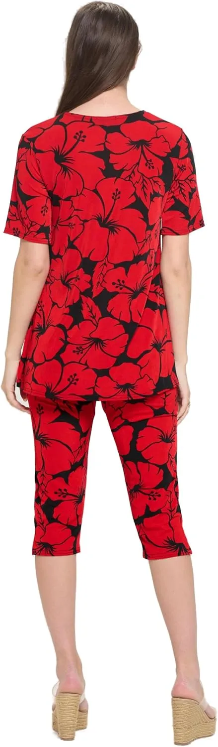 Jostar Capri Pant Set Short Sleeve - 9003BN-SRP1-W432