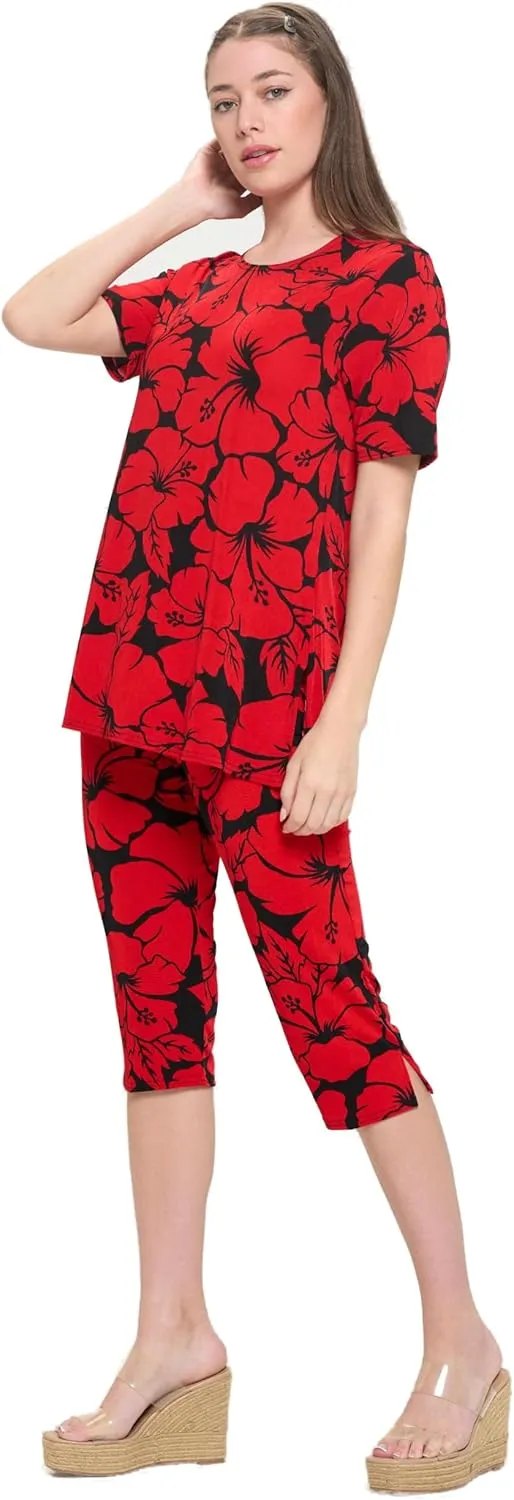 Jostar Capri Pant Set Short Sleeve - 9003BN-SRP1-W432