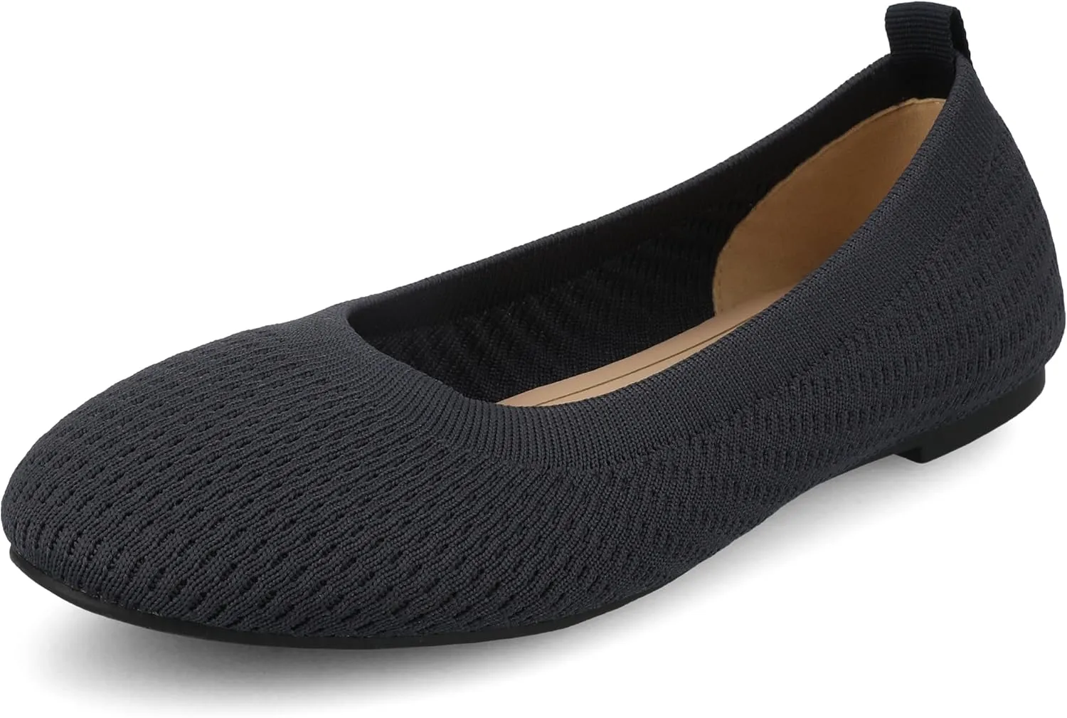 Journee Collection Womens Maryann Ballet Dress Flats Cushioned Square Toe Fashion Ballet Shoe Navy 8.5 Wide Womens US