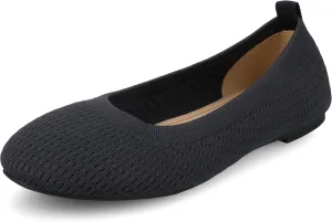 Journee Collection Womens Maryann Ballet Dress Flats Cushioned Square Toe Fashion Ballet Shoe Navy 8.5 Wide Womens US