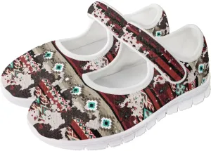 JoyLamoria Women’s Breathable Walking Shoes Trainer Sport Sneakers Adjustable Flats,Tropical Sloth Palm Leaves Print