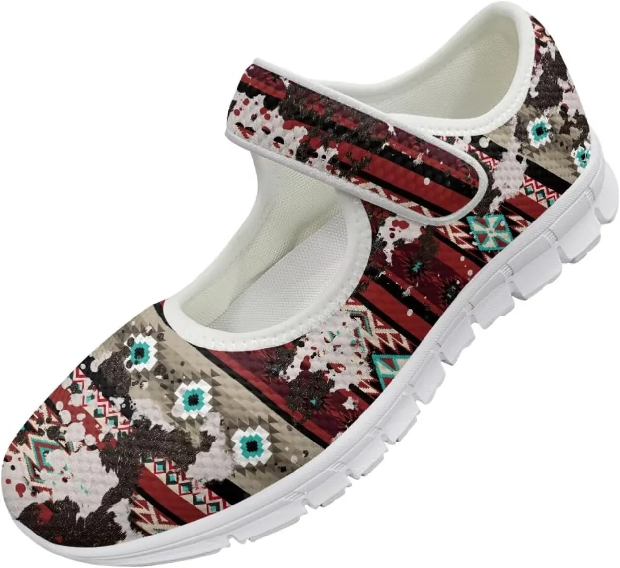 JoyLamoria Women’s Breathable Walking Shoes Trainer Sport Sneakers Adjustable Flats,Tropical Sloth Palm Leaves Print