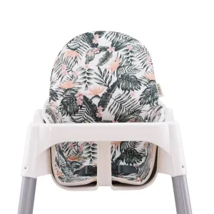 JYOKO Kids High Chair Cushion Compatible with IKEA Antilop 100% Cotton   Foam  3D Air Confort Made (African Sunset)