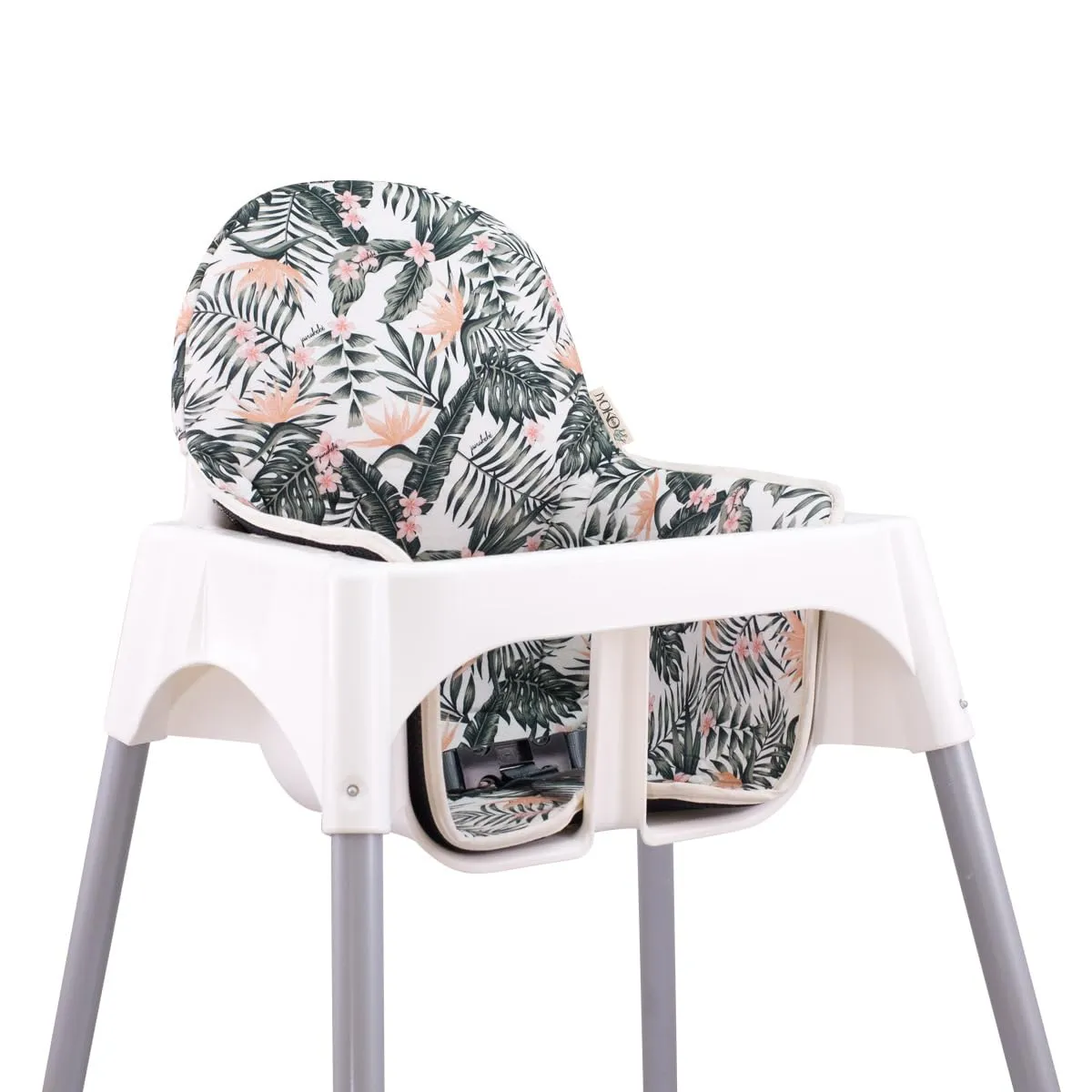 JYOKO Kids High Chair Cushion Compatible with IKEA Antilop 100% Cotton   Foam  3D Air Confort Made (African Sunset)