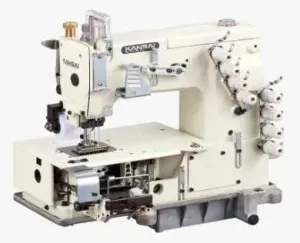 KANSAI SPECIAL DFB-1404PMD Flat-Bed 4-needle Flat Bed Chain Stitch Machine for Attaching Top Elastic