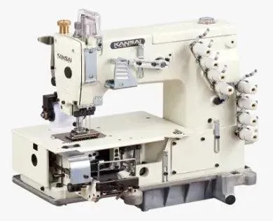 KANSAI SPECIAL DFB-1404PMD Flat-Bed 4-needle Flat Bed Chain Stitch Machine for Attaching Top Elastic