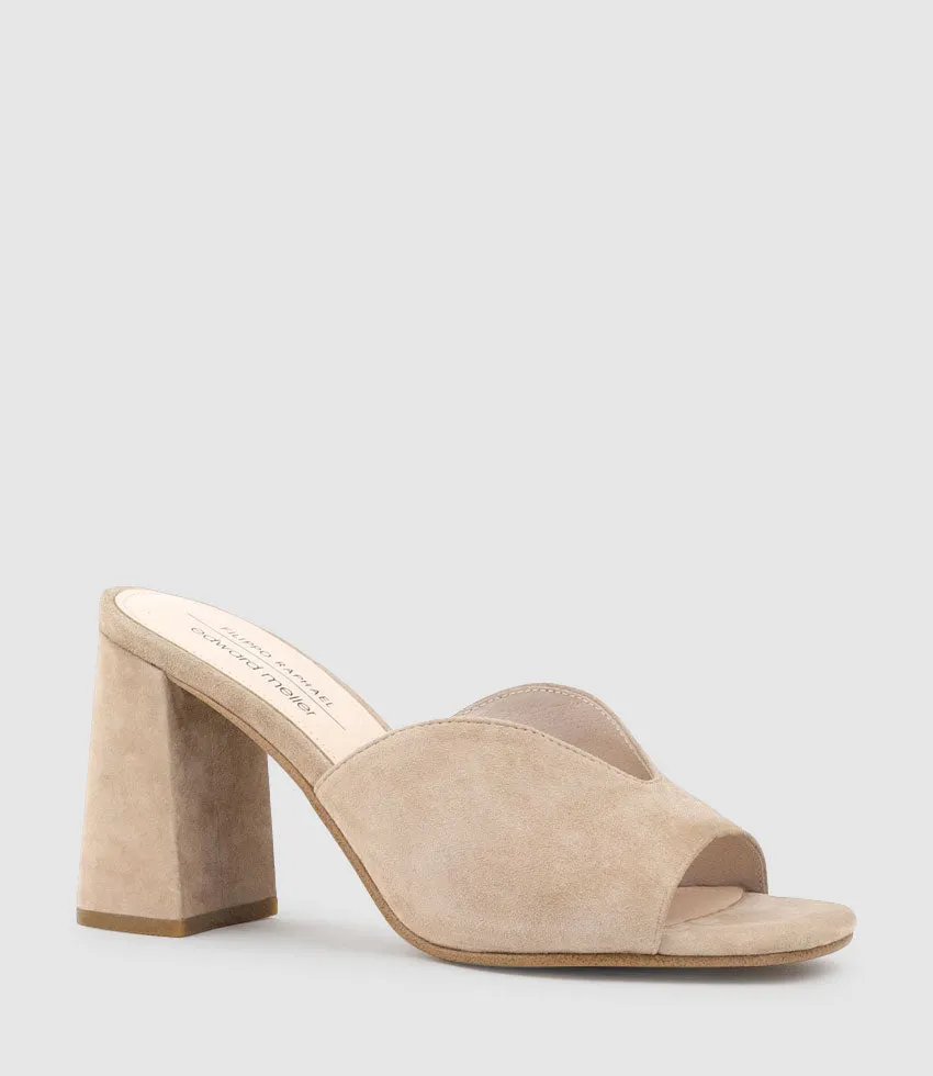 KATHY85 V Throat Slide in Nude Suede