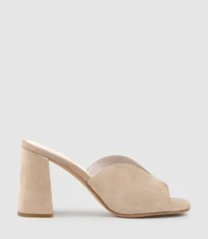 KATHY85 V Throat Slide in Nude Suede